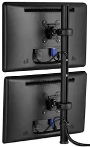 ATDEC Spacedec POS Display Pole 750mm long 42mm diameter pole with two display heads. Max load: 12kg. VESA up to 100x100