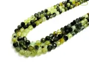 Natural Green Prehnite Faceted Round 6mm Gemstone Beads - RNF130