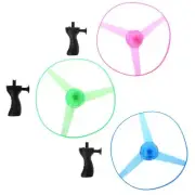 LED Flashing Pull String Flying Saucer Propeller Toy Disc Helicopter New