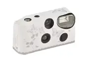 10 x White Butterfly Print 35mm Disposable Film Cameras with Flash - 24 Exposure