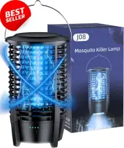 Bug Zapper Electric Flytrap, Rechargeable 4200V Mosquito Killer, IPX5 Waterproof