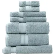 100% Cotton Renee Taylor Brentwood 650GSM 7 Piece Towel Set Grey Mist