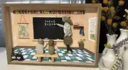 In the classroom/Pebble art,paint,craft,original from Miranda P.14/9.5/1 in
