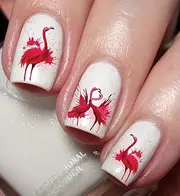 Flamingo Nail Art Decal Sticker