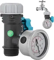 Water Pressure Reducer - Adjustable Water Pressure Regulator, Adjustable Water Pressure Valve, G3/4in Water Pressure Regulator Valve, Pressure Gauge Greenhouse Irrigation Controller for Garden