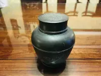 在飛比找Yahoo!奇摩拍賣優惠-【二手】日本大正時期間村自造錫茶葉罐。日本舊物，大正或昭和早