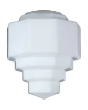 B&P Lamp® 6" Fit.Opal Deco Pendant Shade, 12" Diameter