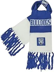 Burley Sekem Unisex Canterbury Bulldogs Traditional Bar Scarf, Multicoloured, One Size