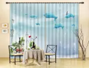 Flying Dolphin template 3D Curtains Blockout Photo Printing Curtain Drape Fabric
