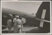 Arthur Drakeford boarding a Lockheed Hudson aircraft 1942 AVIATION OLD PHOTO