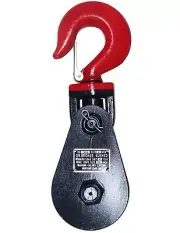 Wire Rope 12 Ton Snatch Block Swivel Hook 8" Sheave Pulley Cable Crane Wrecker