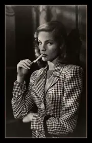 Lauren Bacall - Smoking - Vintage Hollywood image - BIG MAGNET 3.5 x 5 inches