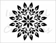 Mandala 1 Stencil Geometric Circle Flower Shape 8.5" x 11" Reusable Sheet S650