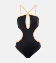 [Johanna Ortiz] Johanna Ortiz Rough Sea cutout swimsuit AU 14 black