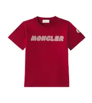 [Moncler Enfant] Moncler Enfant Logo printed cotton jersey T-shirt Y 12 red