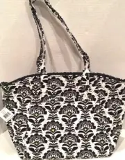 Vera Bradley Travel Tote Bag Travel Bag Fanfare Pattern Zip Top Folds Flat 13662