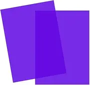 FytStycale 2pcs PVC Translucent Sheet Correction Gel Light Smooth A4 Color Overlays for Lighting Display Projects, Purple