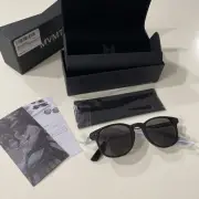 MVMT Hyde Polarized Round Sunglasses Unisex Matte Black New 50-19-145