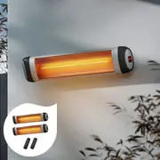 Vevare 2pcs 2500W Outdoor Electric Strip Infrared Heater Radiant Patio Space Heaters