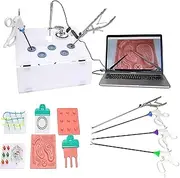 Laparoscopic Simulated Training Box Kit, Complete Surgery Training Set Includes Instruments and Accessories, for Medical Doctor and Students