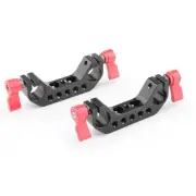 15mm Rod Clamp with 1/4"-20 Thread for DLSR Camera Rig Cage Baseplate Red-2PC...
