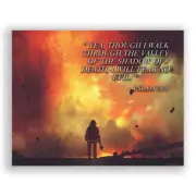 Firefighting Fireman Poster Art Print 11X14 Wall Decor Picture Religious Gift