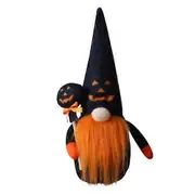 Yousheng Halloween Gnome Doll Decoration Handmade Plush Pumpkin No Face Elf Dwarf Ornament for Halloween Party Home Table Decor