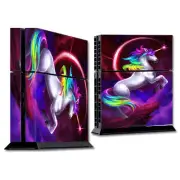 PS$ Playstation console skins decals wrap - Unicorn Rainbows Space