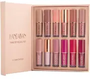 LA OTTER 12Pcs Velvet Matte Liquid Lipstick Set, Professional Makeup 30ml