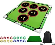 Golf Practice Mat - Golf Chipping Target Net, Indoor Outdoor Golf Trainer | sel Adhesive Golf Training Aid, Portable Golf Swing Net, Golf Training Set, Golf Hitting Net for Accuracy and Skill Improve