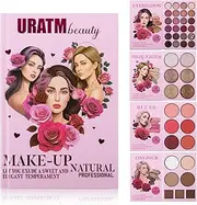 CHSEEO 43 Colors Pink Makeup Palette, 4 in 1 Eyeshadow Palette Pearlescent Blush Contour Highlighter, Women's Day Present for Mother, Wife, Sister, Girlfriend
