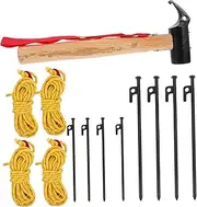 GANAZONO 1 Set Outdoor Camping Peg Hammer Kit Heavy Duty Tent Fixing Tool Set with Handle Lightweight and Compact Design for Easy Carrying for Camping and