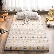 Japanese Foldable Futon Mattress | Floor Bed with Dual Non - Slip Design - Portable Tatami Mat for Home, Student Dorms, Camping(AA,100 * 200cm)