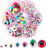 BEZANU Googly Eyes, 400 PCS Color Self Adhesive Wiggle Eyes for Art Craft Sup...
