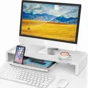 Monitor Stand Riser, Foldable Computer Monitor Riser with Drawer, Height