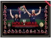 MELBOURNE DEMONS 2021 AFL PREMIERSHIP PREMIERS HOLY GRAIL FRAMED MEMORABILIA