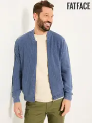 FatFace French Navy Berwick Laundered Knitted Bomber Cardigans (E82821) | $150