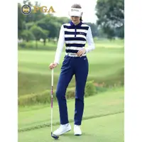 在飛比找ETMall東森購物網優惠-美國PGA 新款高爾夫球衣女春夏服翻領POLO衫舒適時尚服裝