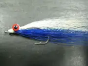 6 Clouser Minnows Blue / White # 4 Saltwater Fishing Flies lures Brookside