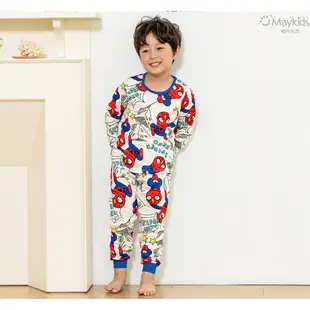 【Maykids】韓國童裝 兒童睡衣 薄長袖睡衣 有機棉 兒童居家服 套裝 睡衣 男童 女童 兒童上衣 229MA
