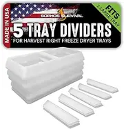Sophos Survival Tray Dividers for Harvest Right Freeze Dryer Tray - White 5 Sets (Fits 1 Large Tray)
