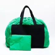BOTTEGA VENETA canvas x towel tote with zip pouch