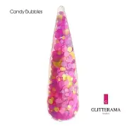 CANDY BUBBLES Glitterama Nails coloured acrylic powders pink valentines glitter