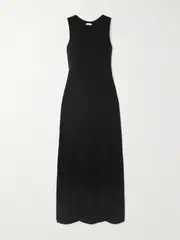 [Skin] Skin - Elodie Organic Pima Cotton-jersey Maxi Dress - Black - small small Black