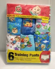 Cocomelon 6-Pack Training Pants Toddler 3T New With Bonus CHART AND STICKERS