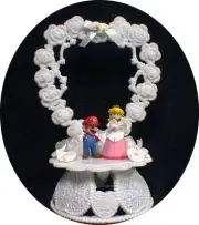 Nintendo Super MARIO Princess Wedding Cake Topper TOP Princess Peach groom top