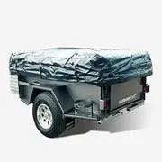 OUTDOOR360 PVC Utility Trailer Cover Travel Covers for Camper Truck Trailer Weatherproof Breathable UV Protected Cover 2.3 x 1.75M Bed Base Approximate Fit