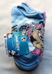Disney Mickey And Friends No shows Socks 5 pack /Shoes Size 7 1/2-3 1/2 NWT.