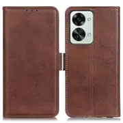 For Oneplus Nord 2t 5g Shockproof Phone Cover Textured Leather Phone Cover Flip Folio Wallet Case Dual Magnetic Clasps Protective Cellphone Shell Fold