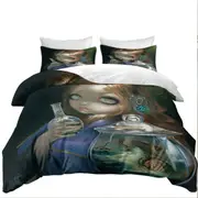 Alchemical Girl Microcosm Sea Monsters the Kraken Quilt Cover